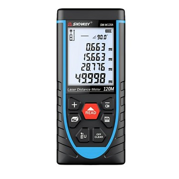 雷射測距儀 SW-M120A 鋰電語音播報120米 測距儀 雷射尺 電子尺 量距機 距離測量儀 【GG495】123便利屋