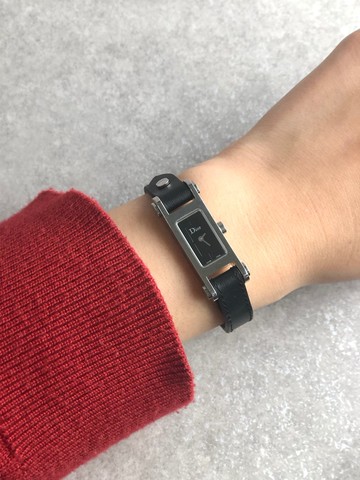 【日本直送 名牌中古包】Christian Dior 貴賓犬 腕錶 銀色 D104-100 vintage 復古 k26sup