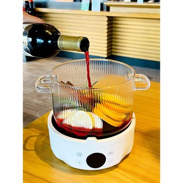 可明火耐熱高硼硅玻璃煮鍋家用熱紅酒鍋煮花茶養生壺燉盅透明湯鍋