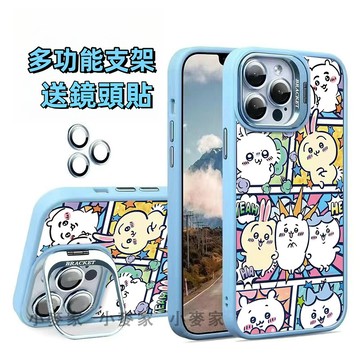 《卡通烏薩奇集合》 磁吸鏡頭金屬支架手機殼 iPhone 17 16 15 14 13 12 11 Pro Max保護殼
