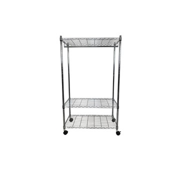 Top queen 【Top queen】45 x 90 x 125 cm 三層附輪鐵力士鍍鉻萬用收納架