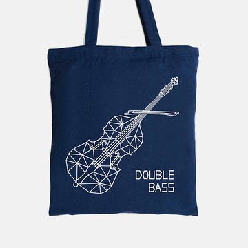 WD 樂器風格手提袋-低音大提琴 經典/夜光