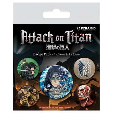 PYRAMID INTERNATIONAL 第四季主題徽章組/attack on titan  進擊的巨人  1入