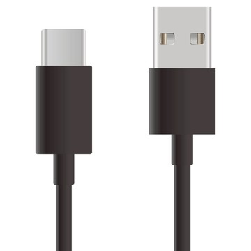 Cuktech USB-A轉Type-C 數據線 ATC310N 3A  黑色  1個