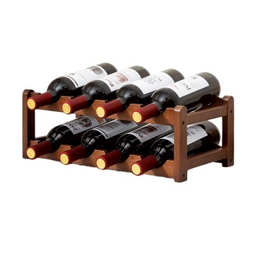 【HappyLife】楠竹紅酒架 二層8瓶 Y10801F
