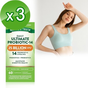 綠萃淨 特級250億14株益生菌膠囊x3瓶組(60粒/瓶)