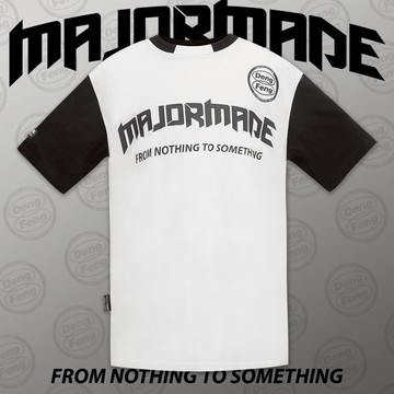 【MAJOR MADE】領口雙拼凸膠個性短T