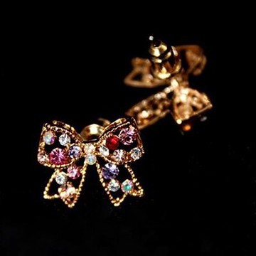 純銀耳環 鍍18K金鑲鑽耳飾-精緻小巧耀眼迷人情人節生日禮物女飾品73ji218【獨家進口】【米蘭精品】