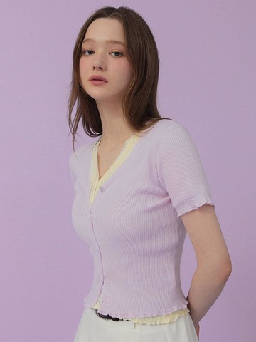 [TWEE] All Lace Layered Short-Sleeve Sweater