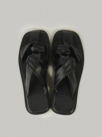 Weave Sandals Slides [Black]