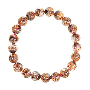 【正佳珠寶】紫鈦晶 超頂級金字塔紫鈦晶 8.9-9.3mm 紫鈦晶手珠