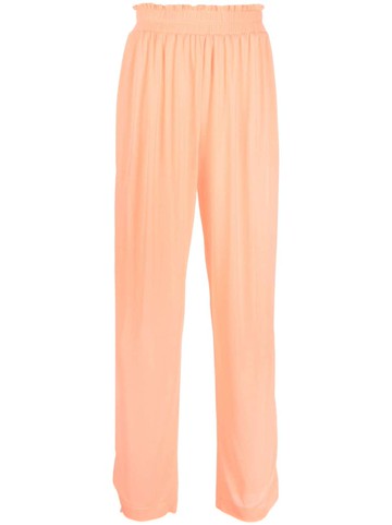 STYLAND - high-waist drawstring-ankle trousers - women - Polyester/Spandex/Elastane - S - Orange