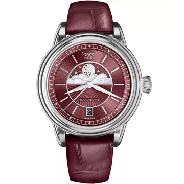 AVIATOR DOUGLAS MOONFLIGHT 月相顯示時尚腕錶-V13302644
