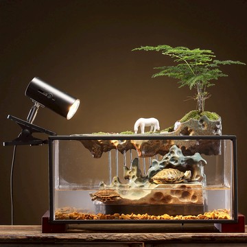 新中式創意多功能烏龜魚缸流水假山循環水帶曬臺客廳玄關喬遷送禮