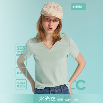 【新色上市】SO NICE【水光衣系列】百搭V領涼感保濕玻尿酸上衣