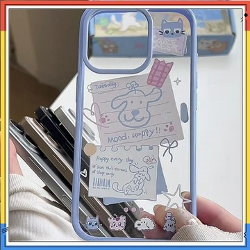 iphone手機殼.卡通可愛貼紙小狗蘋果16/15ProMax手機殼14iPhone13/12ins風11女