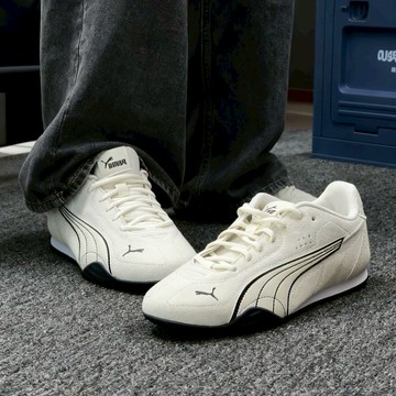 PUMA CATCH 雪白 麂皮 賽車鞋 米白 薄底鞋 休閒鞋 402681-04