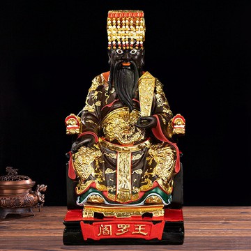 佛像 宗教擺件 家居擺件閻王爺神像店鋪家用擺件新款樹脂玻璃鋼佛像十殿閻王閻羅王