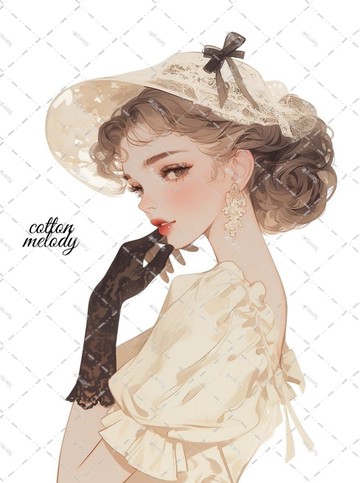 original sticker no.2351 人物貼紙 原創貼紙 原創人物貼紙 裝飾貼紙 cotton melody