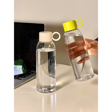 透明食品級塑料直飲口運動水杯子夏女生高顏值隨行便攜水瓶大容量