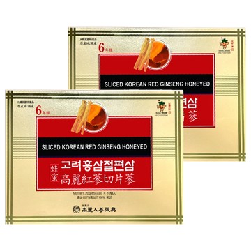 振興高麗人蔘 蜂蜜高麗紅蔘切片 6年根  10入  20g  2盒