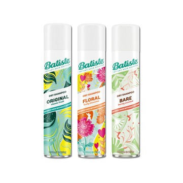 Batiste (2罐任選超值組)英國潔淨蓬鬆清爽控油乾洗髮噴霧200ml/罐(經典香氛/甜心玫瑰香/早晨微香_3款可選)