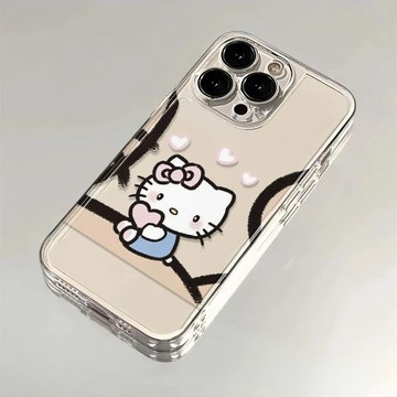 肌肉情侶凱蒂貓太空殼適用蘋果手機殼iPhone 16 15 14 13 12 11 Promax XR XS 8 7p