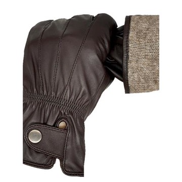 男士真皮手套青年冬季開車春秋騎行防風保暖防寒軟皮毛線里戶外棕