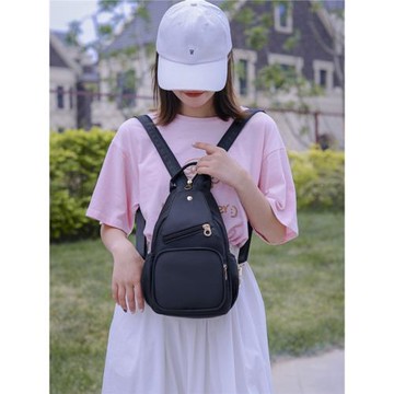 牛津布雙肩包女2025新款韓版百搭小背包網紅運動斜挎胸包多用小包