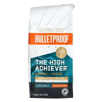 BulletProof, 咖啡，高成就，研磨，中度-深度烘焙，10 盎司（284 克）