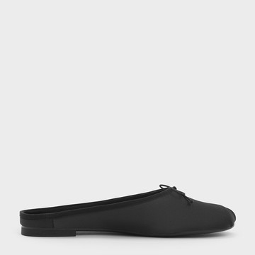 蝴蝶結緞面穆勒鞋