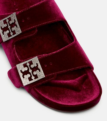 Tory Burch Mellow embellished velvet slides