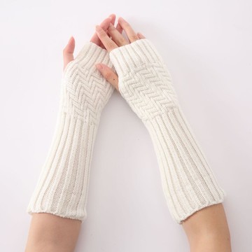 針織手套連指手套-條紋提花純色半指女配件6色74bo35【獨家進口】【米蘭精品】