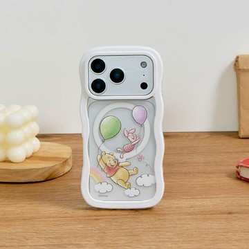 Disney小熊維尼-乘著氣球在天空雲朵波波MagSafe iPhone手機殼