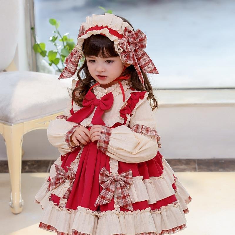 ワンピース 子供 ロリータ キッズ 長袖 メイド ロリータ服 洋服 秋冬 七五三 コスプレ コスチューム 子ども ドレス ゴスロリ lolita  森ガール リボン クリスマス 通販 LINEポイント最大0.5%GET | LINEショッピング