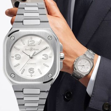 Bell & Ross Urban BR-05系列 都市時尚機械腕錶-36mm珍珠貝白 BR05A-S-MP-ST/SST