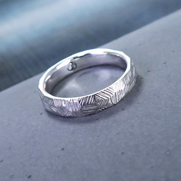 ART64 純銀 自然系 金 Gold 男戒 925純銀戒指 男生戒指