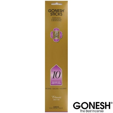 美國 GONESH NO.10 HERBS FLOWERS 10號 草本花園 芳香精油 線香 (20枝入)