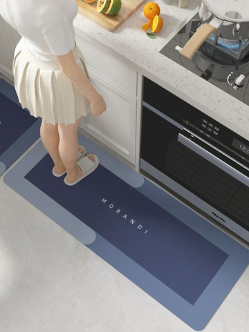 廚房墊地硅藻泥防滑防油地墊免洗耐臟吸油吸水墊門口腳墊進門地毯