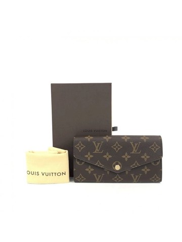 louis vuitton 棕色 Sarah Wallet 老花帆布長夾 錢包