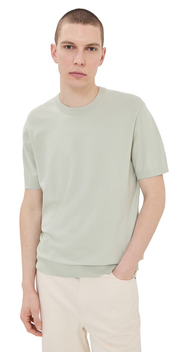 Theory Light Bilen Soris Knit Tee Light Greenstone S