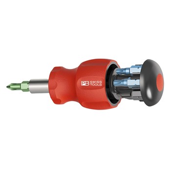 PB SWISS TOOLS 6合1大頭起子 不鏽鋼磁性起子接頭 凹凸面軟柄握把  1組