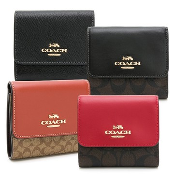 COACH 防刮紋三折短夾（多款任選）