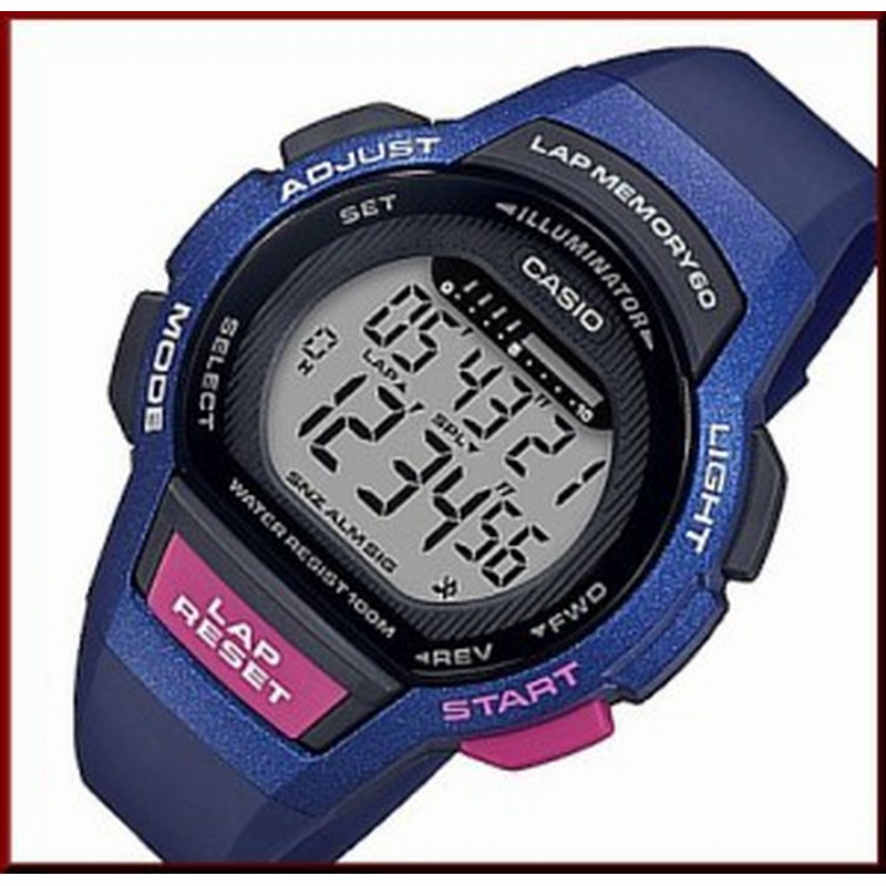 Casio Sports Gear カシオ スポーツギア ランニングウォッチ レディース腕時計 ネイビー ピンク 海外モデル Lws 1000h 2a 通販 Lineポイント最大6 0 Get Lineショッピング