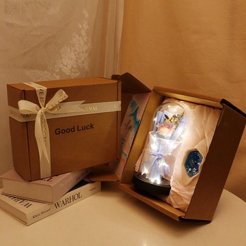 七夕情人節送女友老婆禮物ins小眾設計儀式高級感永生花套裝香氛 d7198