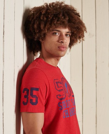 Superdry Men's Men's Track & Field T-Shirt Red / Rouge Red Marl - Size: Xxl