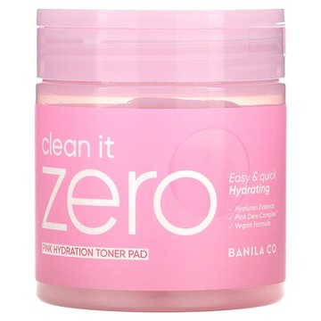 Banila Co, Clean it Zero，粉色爽膚水化妝棉，70 片化妝棉，7.94 液量盎司（235 毫升）