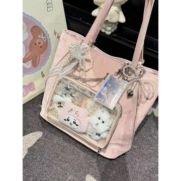 新店補貼！限時💖日係痛包女潮流新款百搭大容量單肩託特包上課通懃時尚休閒雙肩包