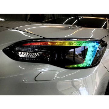 小馬汽車工坊_SUBARU_impreza_2017~2018日行燈_7彩透明車燈眉_DIY燈眉貼