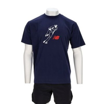 New Balance 男款 藍色 大谷翔平 運動 休閒 圓領 上衣 短袖 MT61V7X5TNV